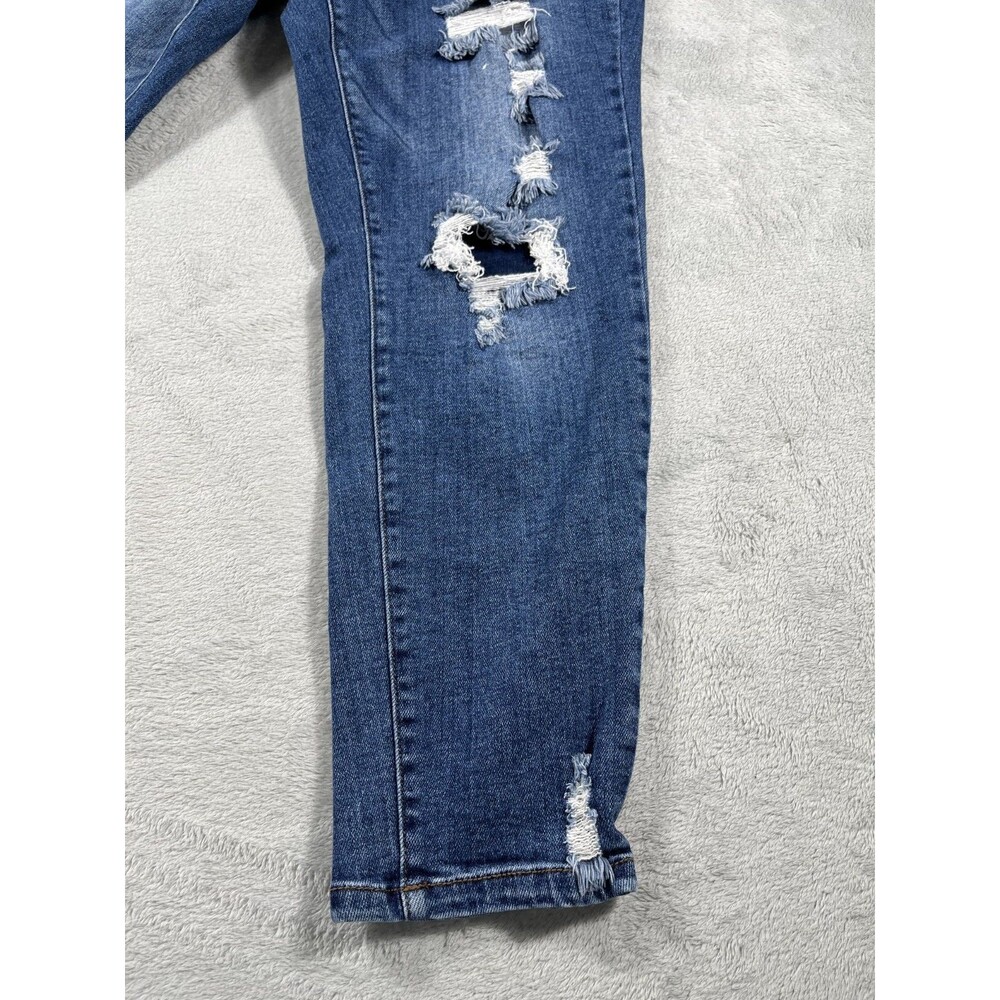 Wax Jeans Womens 13/31 Distressed Stretch Jeans Midrise 28x27 - Picture 4 of 13